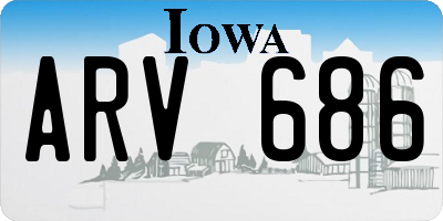 IA license plate ARV686