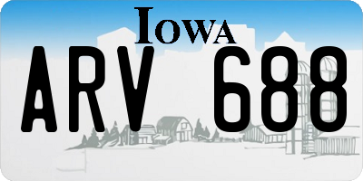 IA license plate ARV688