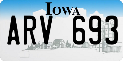 IA license plate ARV693