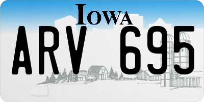 IA license plate ARV695