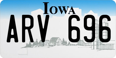 IA license plate ARV696