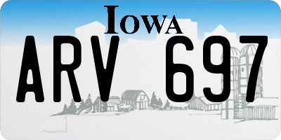IA license plate ARV697