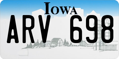 IA license plate ARV698