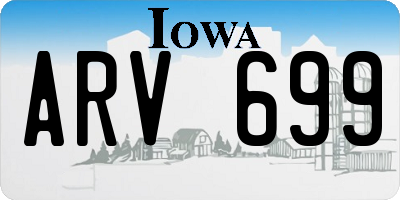 IA license plate ARV699