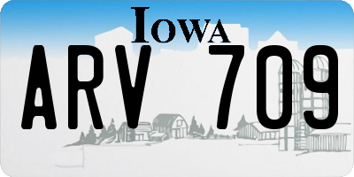 IA license plate ARV709