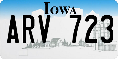 IA license plate ARV723