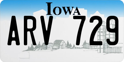 IA license plate ARV729