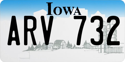 IA license plate ARV732