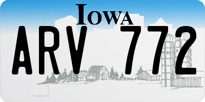 IA license plate ARV772
