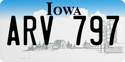 IA license plate ARV797