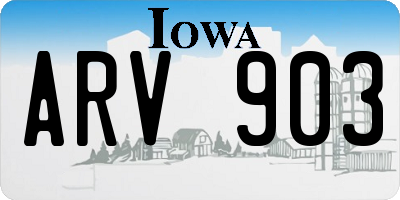 IA license plate ARV903