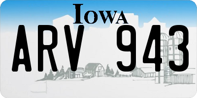 IA license plate ARV943