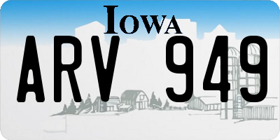 IA license plate ARV949