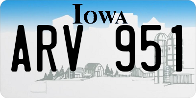 IA license plate ARV951