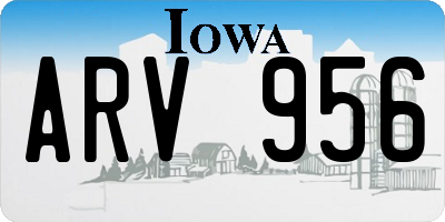 IA license plate ARV956