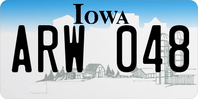 IA license plate ARW048