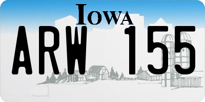 IA license plate ARW155