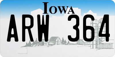 IA license plate ARW364