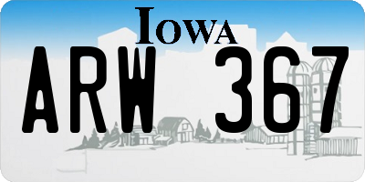 IA license plate ARW367