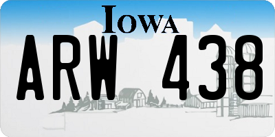 IA license plate ARW438