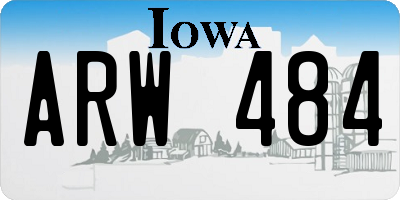 IA license plate ARW484
