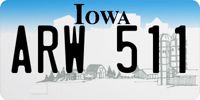 IA license plate ARW511