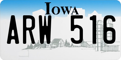 IA license plate ARW516