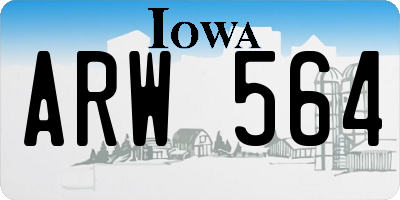 IA license plate ARW564
