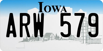 IA license plate ARW579