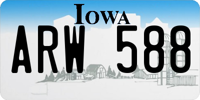 IA license plate ARW588