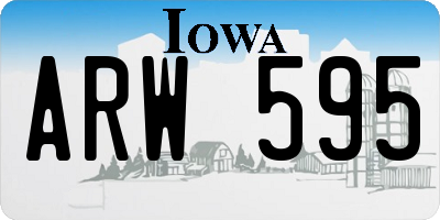 IA license plate ARW595