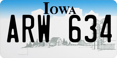 IA license plate ARW634