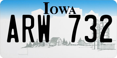 IA license plate ARW732