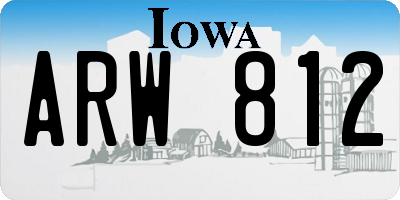 IA license plate ARW812