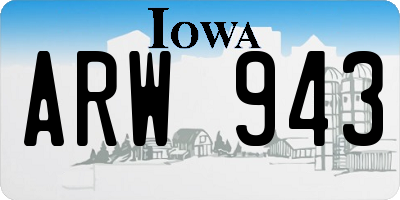 IA license plate ARW943