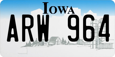IA license plate ARW964