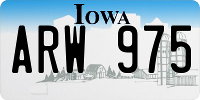 IA license plate ARW975