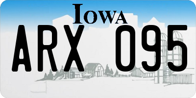 IA license plate ARX095