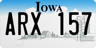 IA license plate ARX157