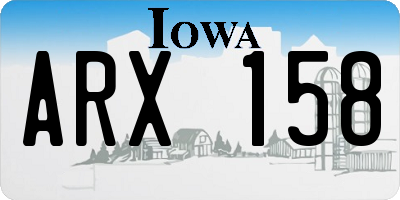 IA license plate ARX158