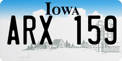 IA license plate ARX159