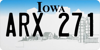 IA license plate ARX271