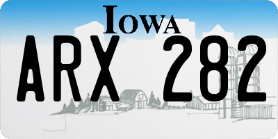IA license plate ARX282