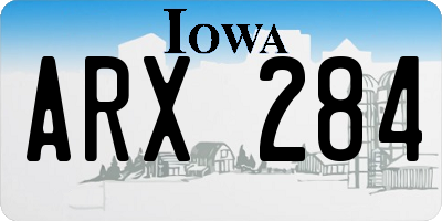 IA license plate ARX284
