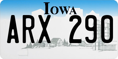 IA license plate ARX290