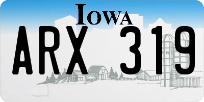 IA license plate ARX319