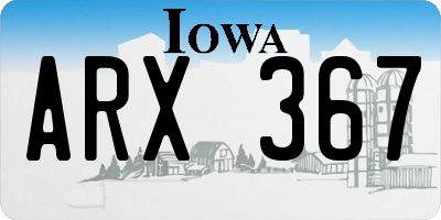 IA license plate ARX367