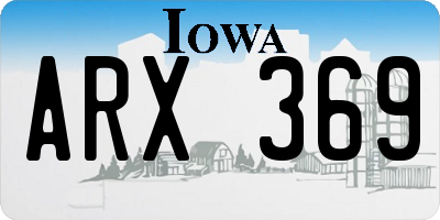IA license plate ARX369
