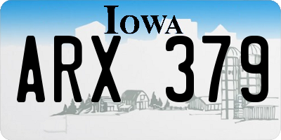 IA license plate ARX379