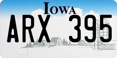 IA license plate ARX395